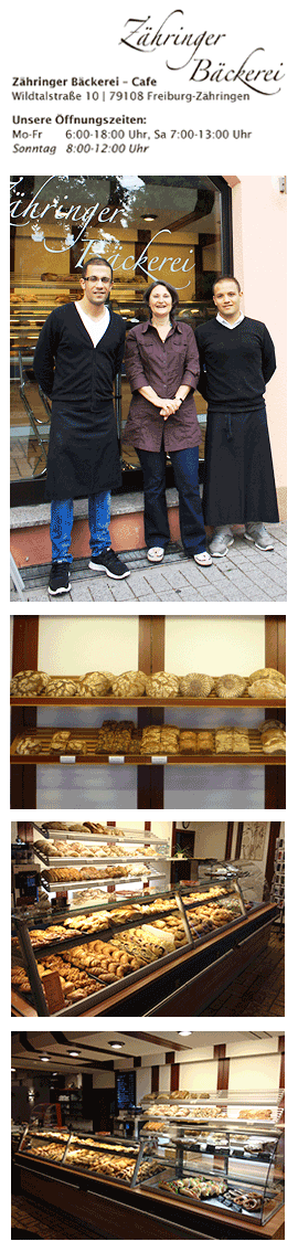 Logo und Bilder Zähringer Bäckerei